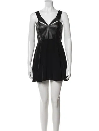 Pre-owned Mason Silk Mini Dress In Black