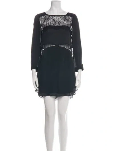Pre-owned Mason Silk Mini Dress In Black