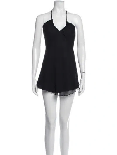 Pre-owned Mason Silk Mini Dress In Black