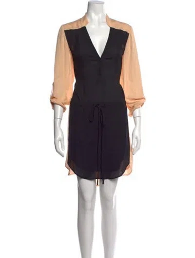 Pre-owned Mason Silk Mini Dress In Black