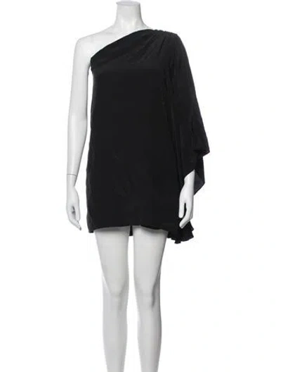 Pre-owned Mason Silk Mini Dress In Black