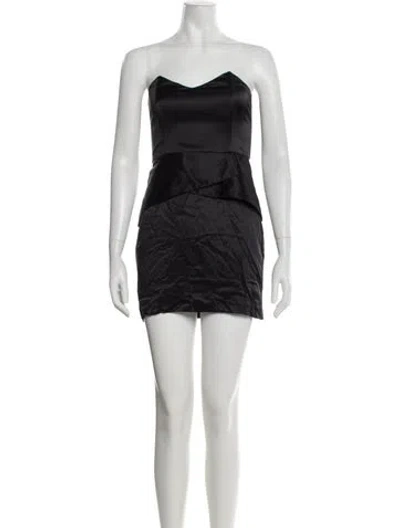 Pre-owned Mason Silk Mini Dress In Black