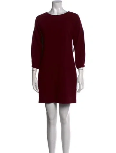 Pre-owned Mason Silk Mini Dress In Burgundy
