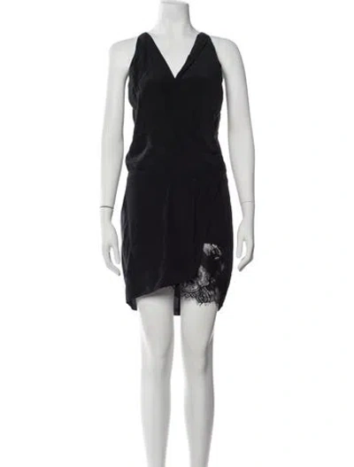 Pre-owned Mason Silk Mini Dress In Gray