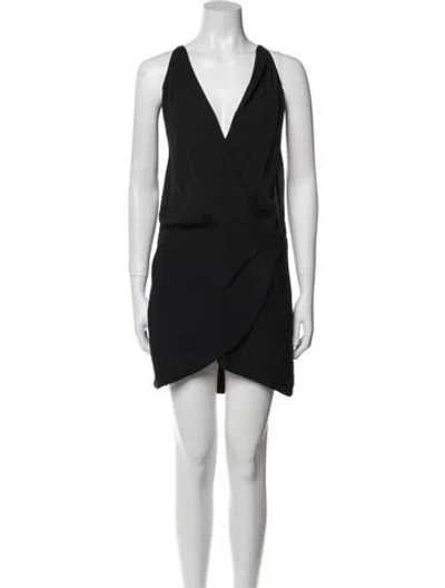 Pre-owned Mason Silk Mini Dress In Gray