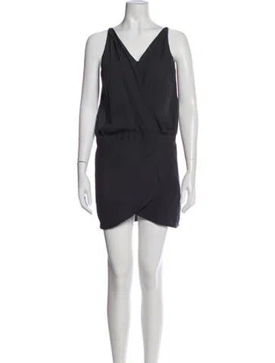 Pre-owned Mason Silk Mini Dress In Gray