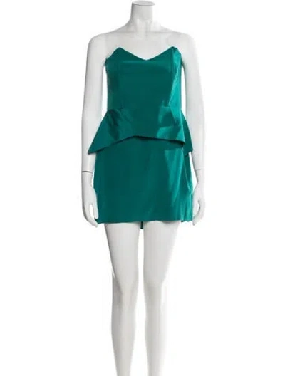 Pre-owned Mason Silk Mini Dress In Green