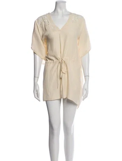 Pre-owned Mason Silk Mini Dress In Neutral