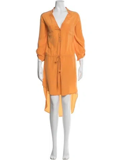 Pre-owned Mason Silk Mini Dress In Orange
