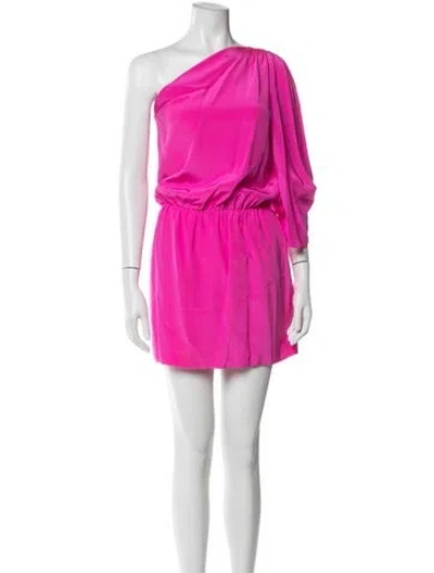 Pre-owned Mason Silk Mini Dress In Purple