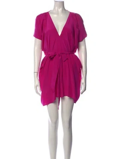 Pre-owned Mason Silk Mini Dress In Purple