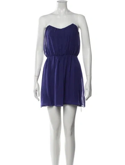 Pre-owned Mason Silk Mini Dress In Purple