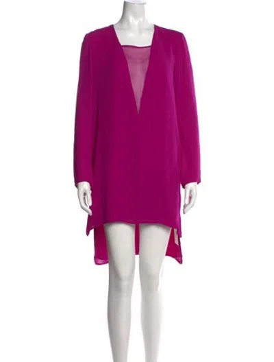 Pre-owned Mason Silk Mini Dress In Purple