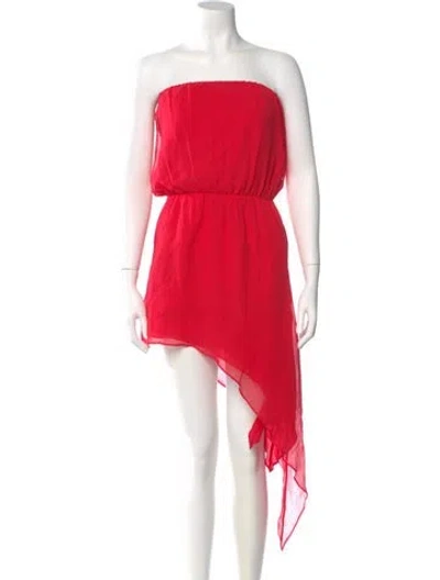 Pre-owned Mason Silk Mini Dress In Red