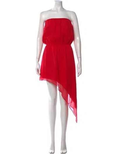 Pre-owned Mason Silk Mini Dress In Red