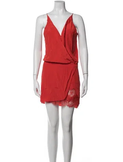 Pre-owned Mason Silk Mini Dress In Red