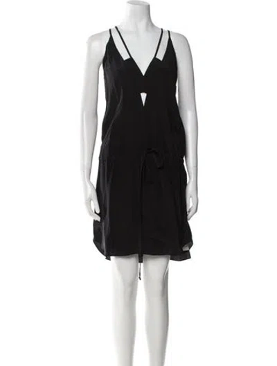 Pre-owned Mason Silk Mini Dress W/ Tags In Black