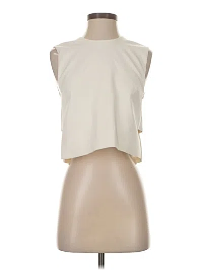 Pre-owned Mason Sleeveless Top Ivory Halter Neckline Tops In White