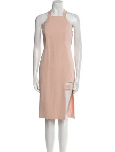 Pre-owned Mason Square Neckline Midi Length Dress W/ Tags In Pink