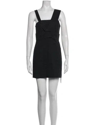 Pre-owned Mason Square Neckline Mini Dress In Black