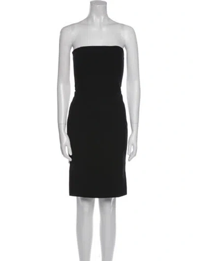 Pre-owned Mason Strapless Mini Dress In Black