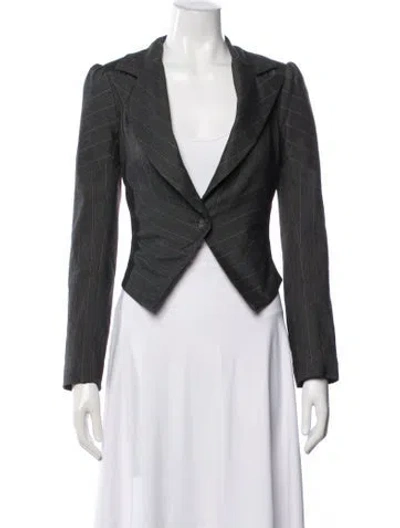 Pre-owned Mason Striped Blazer In Gray