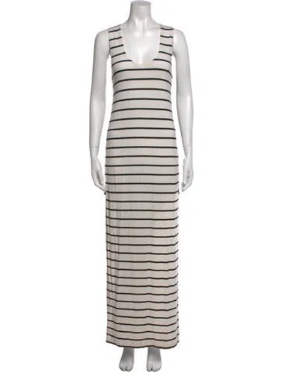 Pre-owned Mason Striped Long Dress In Multi