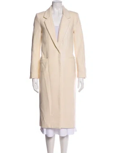 Pre-owned Mason Virgin Wool Trench Coat In Neutral