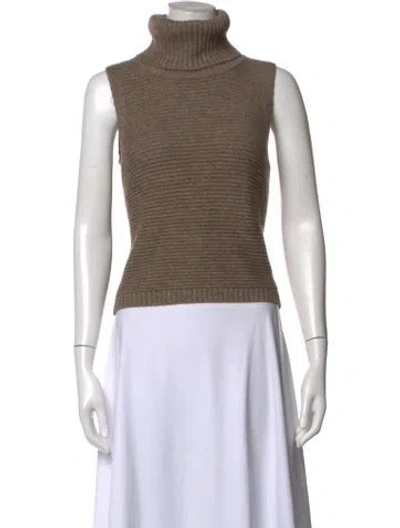 Pre-owned Mason Virgin Wool Turtleneck Sweater In Brown