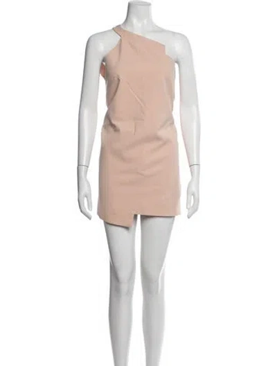 Pre-owned Mason V-neck Knee-length Dress In Pink