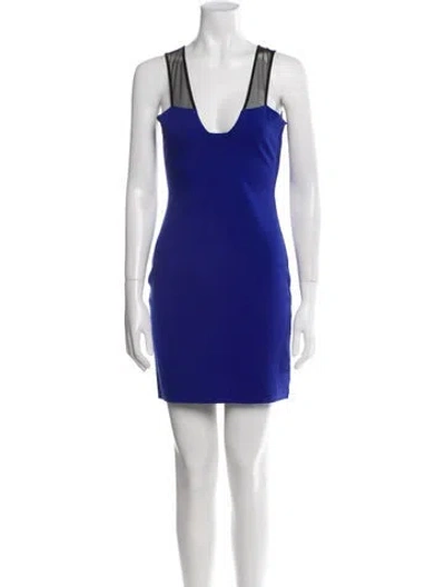 Pre-owned Mason V-neck Mini Dress In Multi