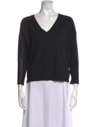 Pre-owned Mason V-neck Sweater In Black/blue