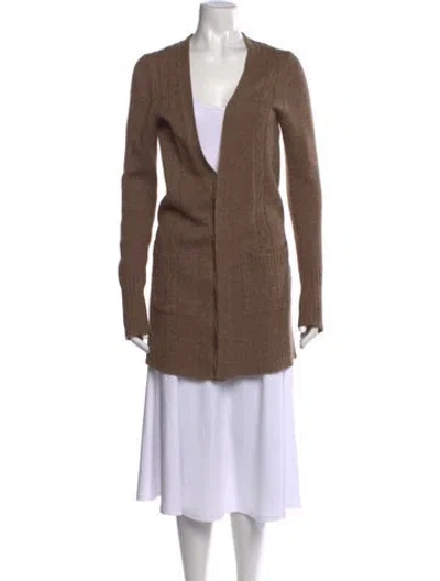 Pre-owned Mason V-neck Sweater In Brown