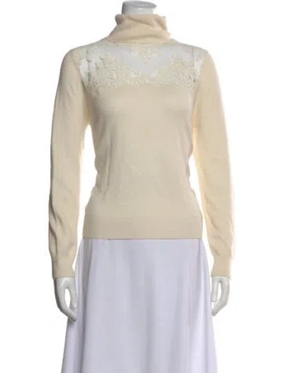 Pre-owned Mason Wool Turtleneck Sweater In Neutral