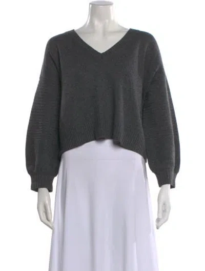 Pre-owned Mason Wool V-neck Sweater In Gray