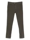 Mason's Buttoned Straight-leg Trousers In Gray