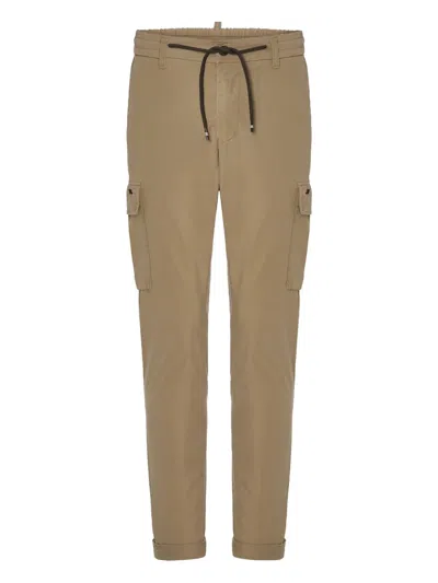 Mason's Chile Cargo Cuffed Trousers In Gold