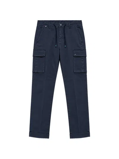 Mason's Drawstring Cargo Pants In Blue