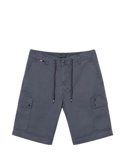 Mason's Drawstring Cargo Shorts In Blue