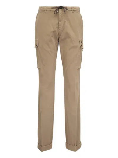 Mason's Drawstring-waist Cargo Pants In Brown