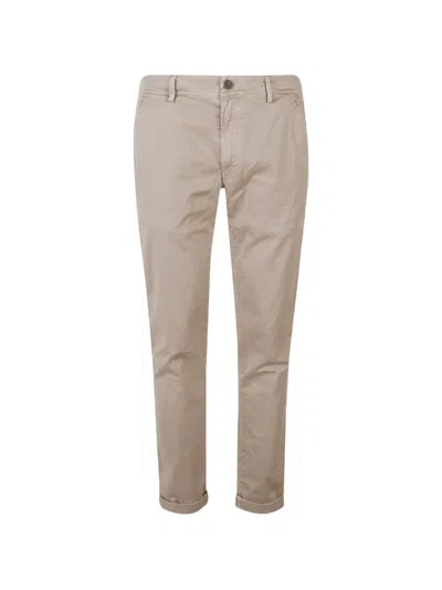Mason's Eisenhower Cuffed Trousers In Neutral