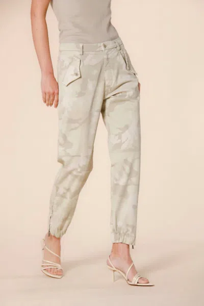 Mason's Evita Camo Pants In Stone In Multi