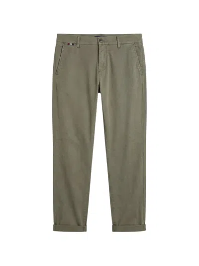 Mason's Flex Chino Trousers In Green