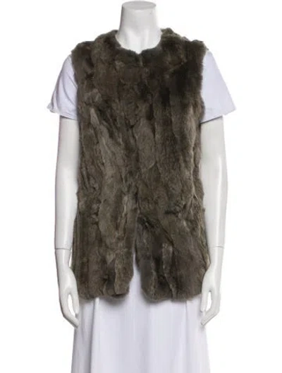 Pre-owned Mason's Fur Fur Jacket In Green