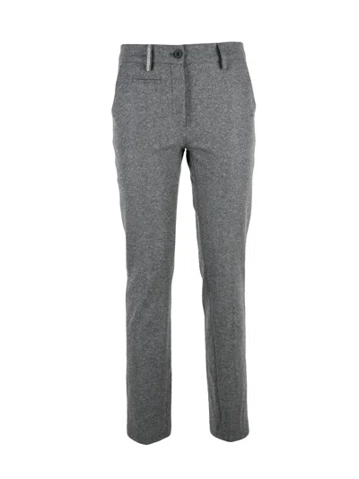 Mason's Grey Slim-fit Wool-blend Pants