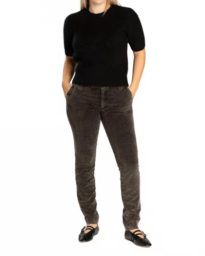 Mason's Jacqueline Winter Corduroy Trousers In Midnight In Green