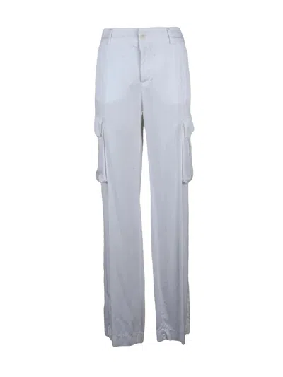 Mason's Cargo Trousers Soft Leg White In Multi