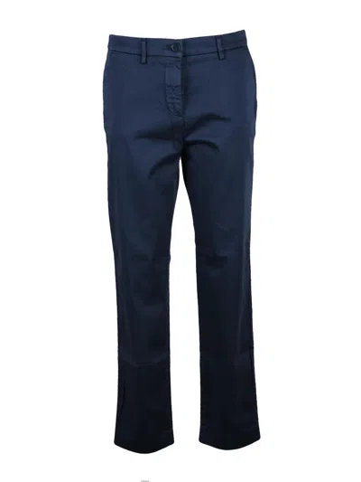 Mason's Cotton Polyester Stretch Trousers - Colors In Blue