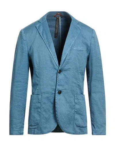 Mason's Man Blazer Slate Blue Size 44 Linen, Cotton, Elastane