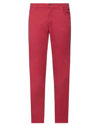 Mason's Man Pants Red Size 40 Cotton, Elastane